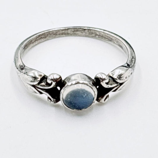Excellent Georg Jensen # 55 Silver 925 Moonstone Vintage Ring Size 52.5 US 6.25