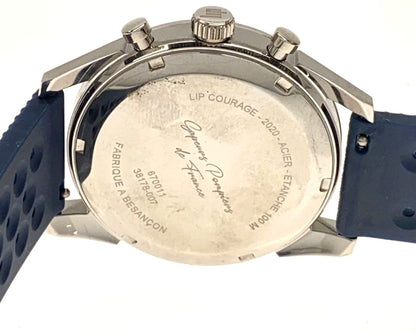 LIP Courage ET Devouement 2020 Pompiers Chronograph White Blue Rubber Japan