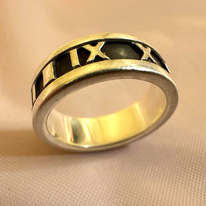Tiffany & Co. Atlas Band Ring Sterling Silver 925 US5.5 EU50 Authentic Vintage