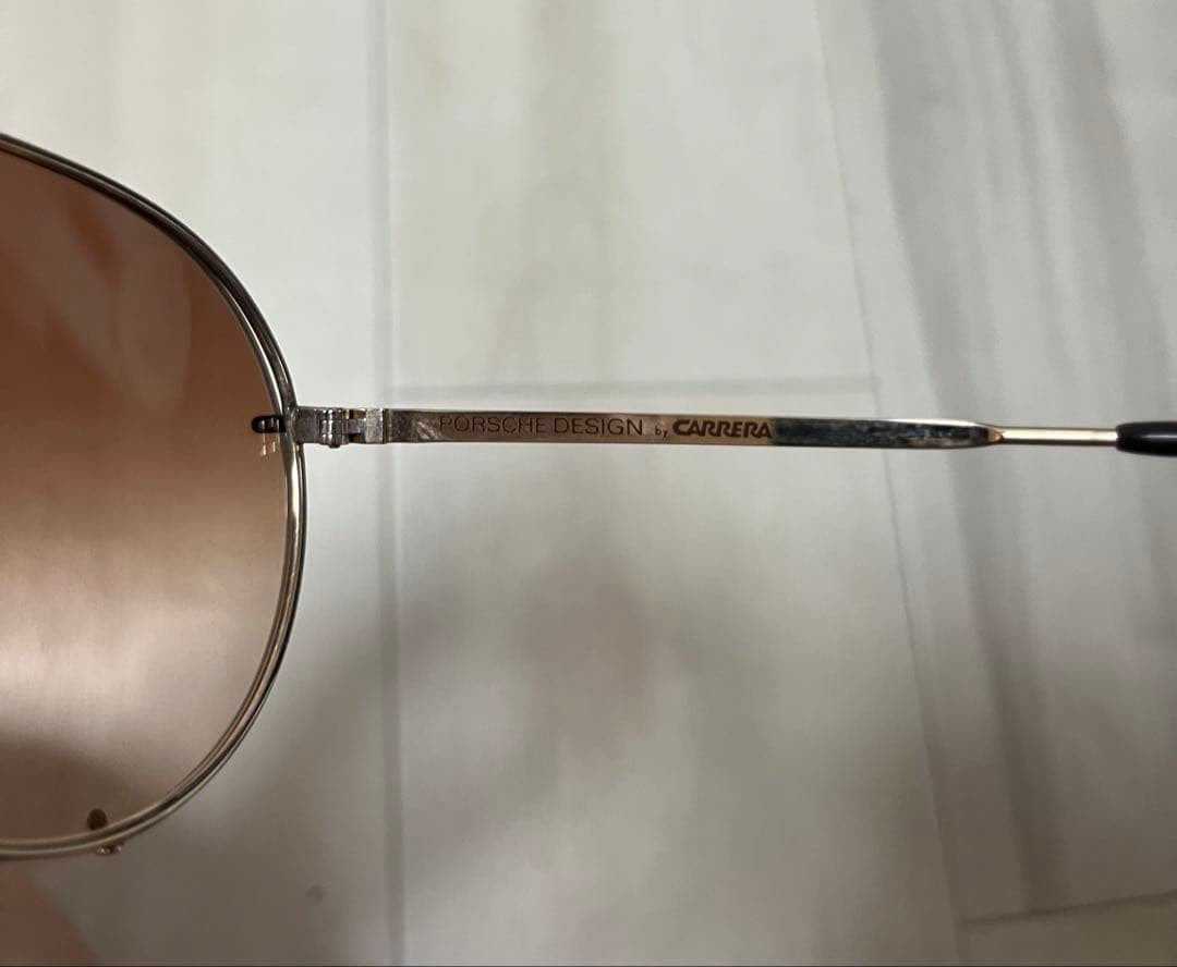 Porsche Design Carrera Teardrop Sunglasses Gold Frame Brown Lens Austria Vintage