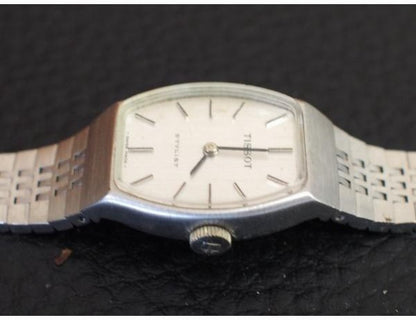 TISSOT Stylist Vintage Hand-Winding Bracelet Watch Silver SS Ladies Swiss Made