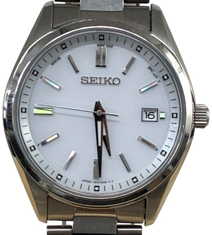 SEIKO Selection SBTM317 7B72-0AC0 Solar Radio Wave Quartz Mens Watch White Japan