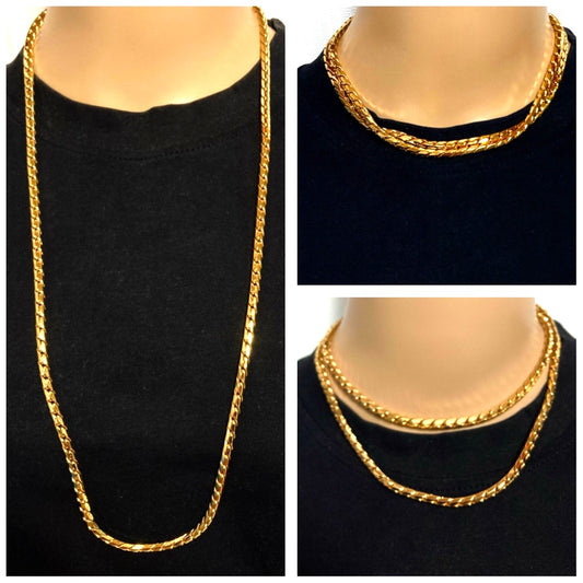 Christian Dior Vintage Gold Chain Necklace Long 31.9in Unisex Authentic