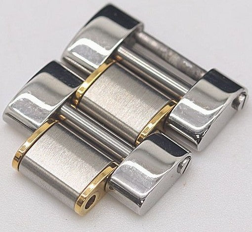 Cartier Must 21 Genuine Watch Band Link Silver Gold Two-Tone 15mm Ladies 2pcs
