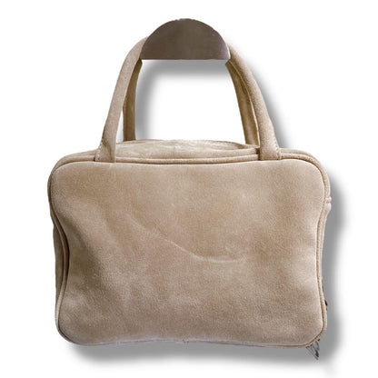 Campomaggi Patchwork Suede Handbag Multicolor Beige Top Handle Bag Made in Italy
