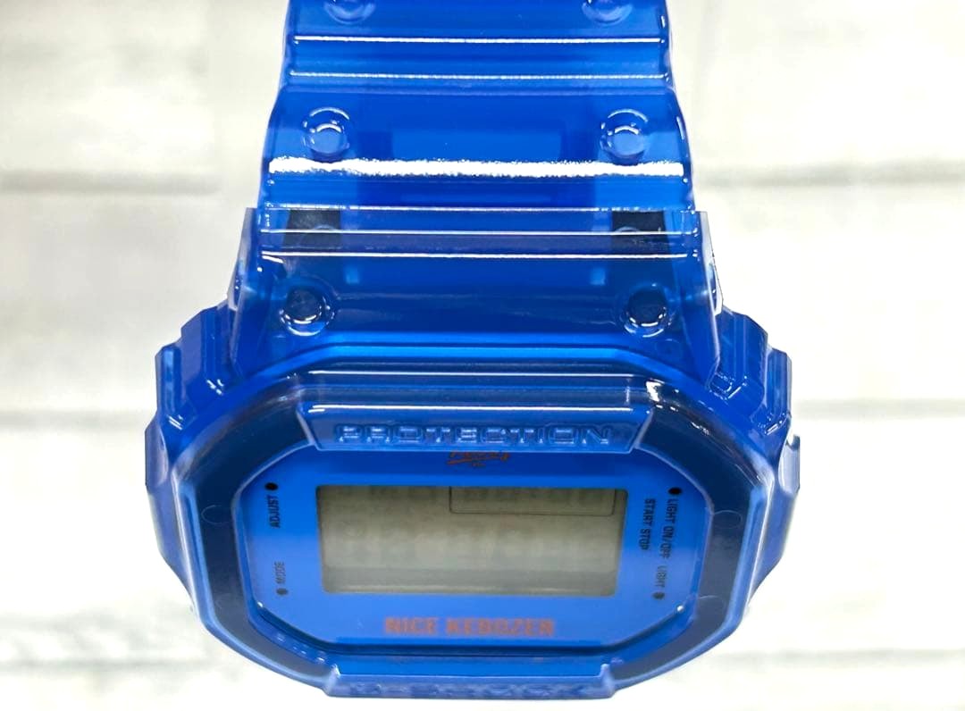 Casio G-SHOCK x KEBOZ DW-5600KEBOZ22-2JR Digital Watch Clear Blue Japan Mint