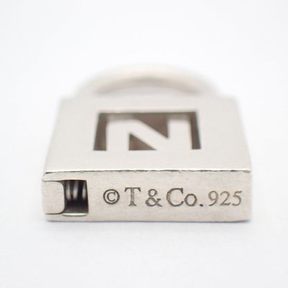 Tiffany & Co Sterling Silver 925 Padlock Cadena Necklace Top Charm Alphabet N