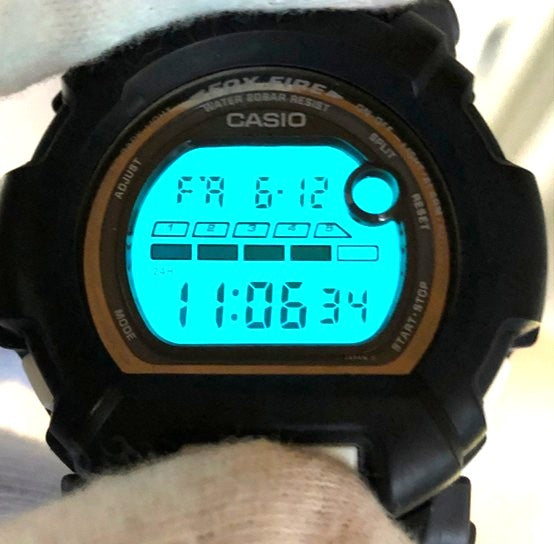 Casio G-SHOCK DW-002 Fox Fire Vintage Rare Digital Watch Black Unisex Used