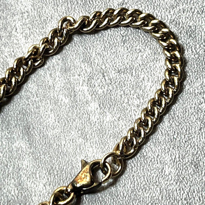 CHANEL CC Logo Scissor Charm Bracelet Gold Tone Vintage 2002 Spring 18cm Used