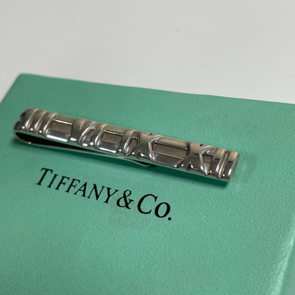 Tiffany & Co. Atlas Tie Bar Clip Sterling Silver 925 Authentic Vintage 1995