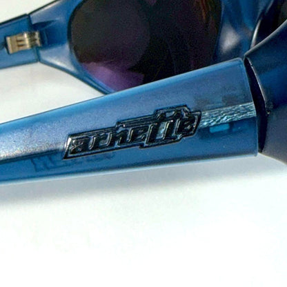 ARNETTE Raven Vintage Sunglasses Blue Frame Archive Y2K 90s Eyewear Used