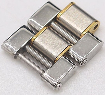Cartier Must 21 Genuine Watch Band Link Silver Gold Two-Tone 15mm Ladies 2pcs