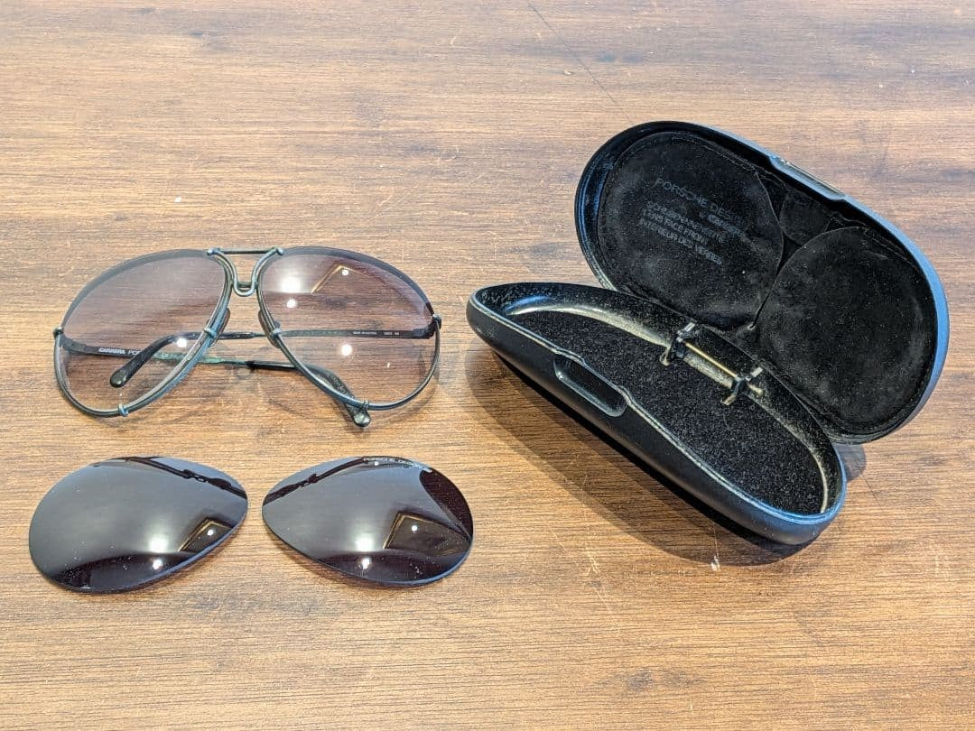 PORSCHE DESIGN by CARRERA 5623 Vintage Sunglasses Teardrop Black Austria Case