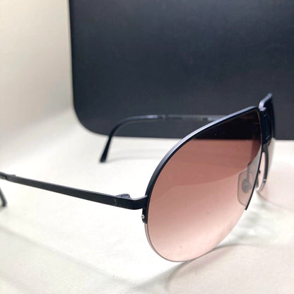 PORSCHE DESIGN by CARRERA 5628 Folding Sunglasses Black Teardrop Vintage Austria