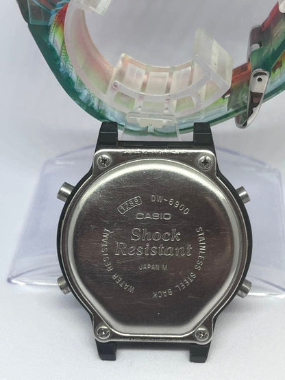 CASIO G-SHOCK DW-6900 Fox Fire Men's Digital Watch Clear Multicolor Resin Band