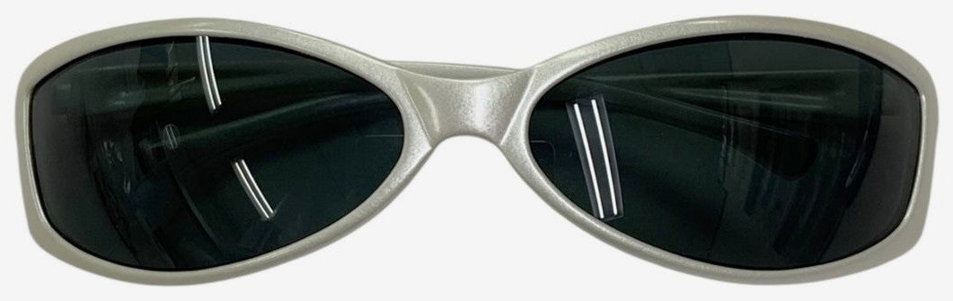 Arnette Swinger Sunglasses White Frame Black Lens Plastic Vintage 90s Unisex