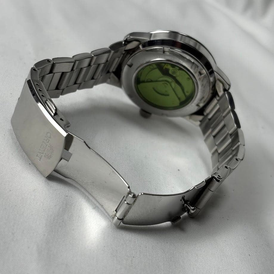 ORIENT Rainbow Disk Automatic Watch Black Dial Date Skeleton Caseback Steel