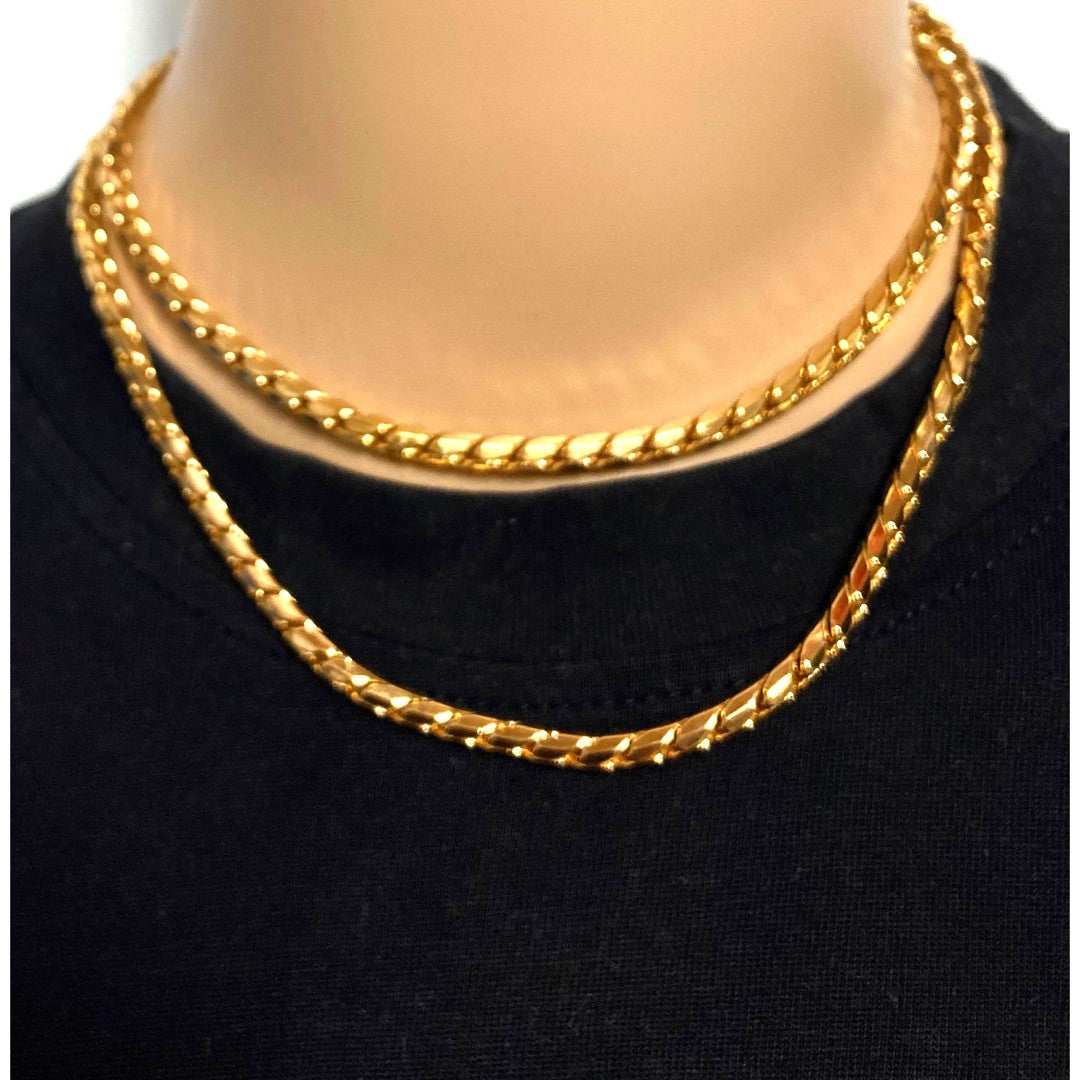 Christian Dior Vintage Gold Chain Necklace Long 31.9in Unisex Authentic