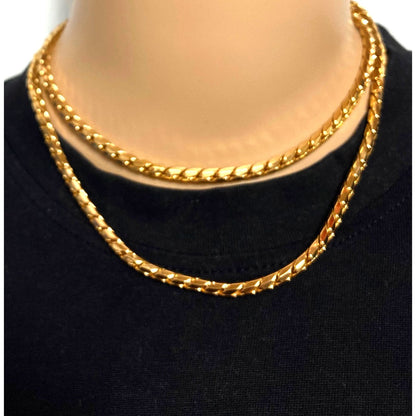 Christian Dior Vintage Gold Chain Necklace Long 31.9in Unisex Authentic