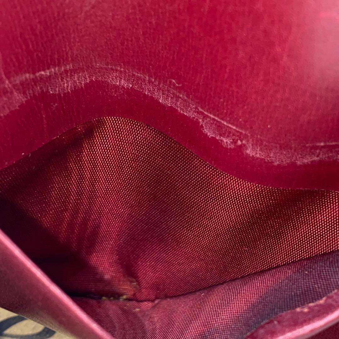 GUCCI Notebook Cover Vintage GG Canvas Business Planner Bordeaux Leather