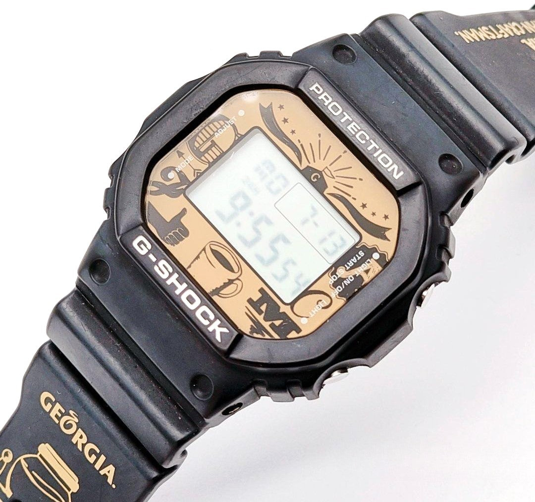CASIO G-SHOCK DW-5600VT Georgia Japan Craftsman Limited Collab Watch Black Gold