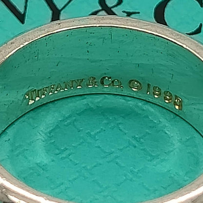 Tiffany & Co Atlas Ring Sterling Silver 925 Band US5 EU49 Authentic Vintage