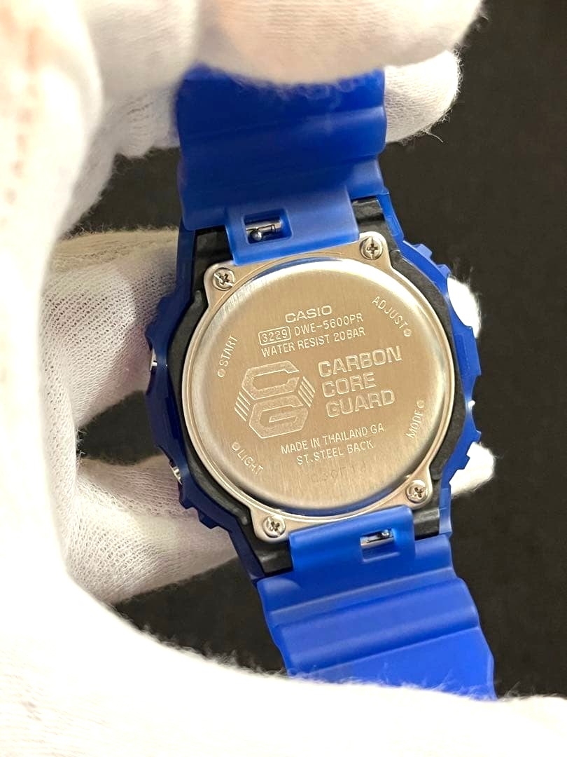Casio G-Shock DWE-5600PR-2JR Overprint Square Watch Blue Pink Resin New Unused