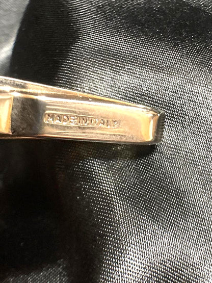 GUCCI Vintage Interlocking GG Sherry Line Cufflinks Tie Clip Set Silver Gold