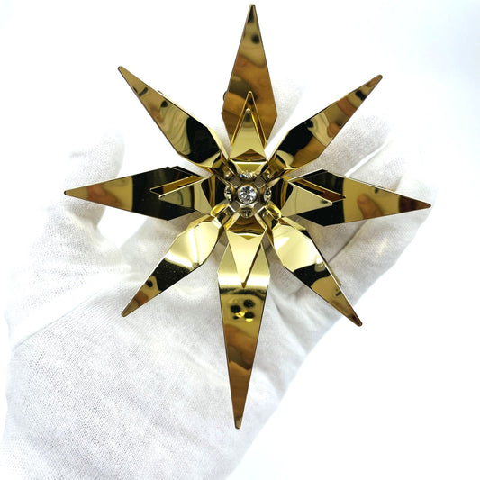 Georg Jensen Christmas Mobile 2012 Gold Tone Ornament Star Decor w/Box Denmark
