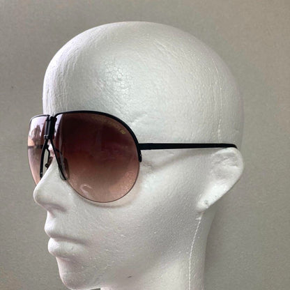 PORSCHE DESIGN by CARRERA 5628 Folding Sunglasses Black Teardrop Vintage Austria