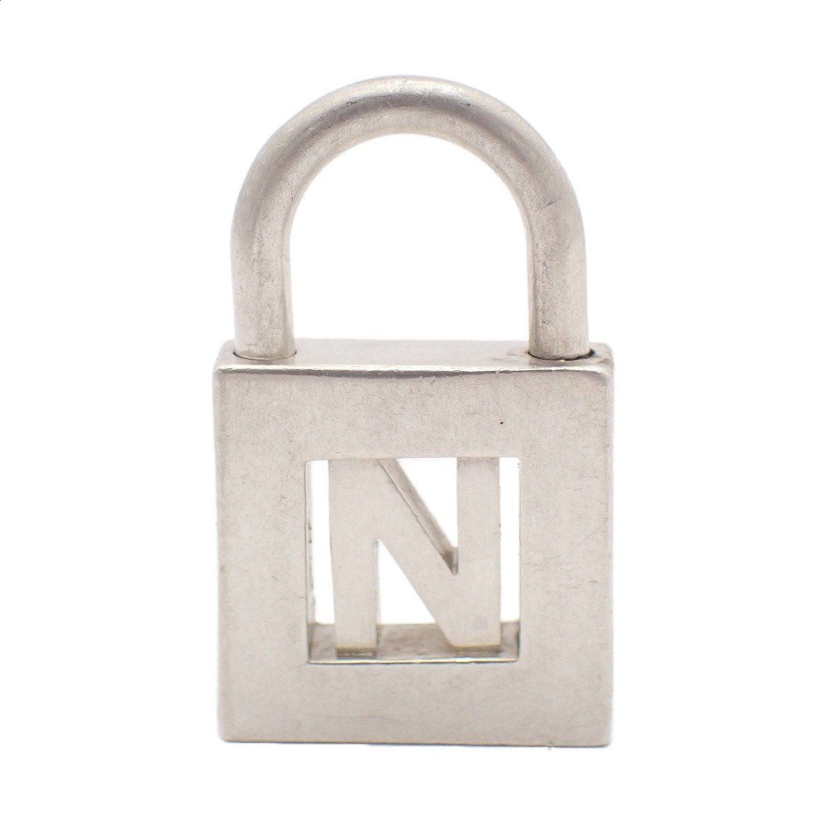 Tiffany & Co Sterling Silver 925 Padlock Cadena Necklace Top Charm Alphabet N