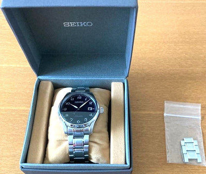 SEIKO Presage SARX039 Automatic Watch Black Dial Silver Stainless Steel 6R15