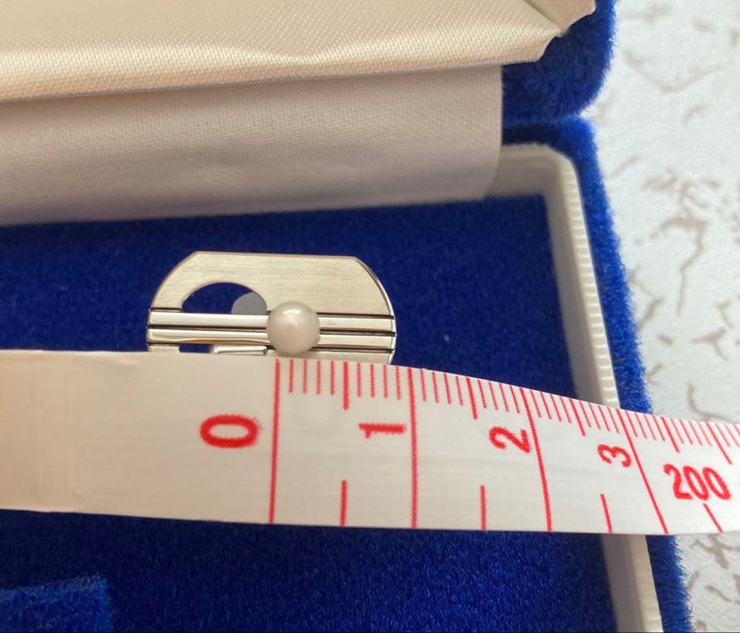 MIKIMOTO Pearl Island Silver Tone Cufflinks with Pearl Vintage Japan Authentic
