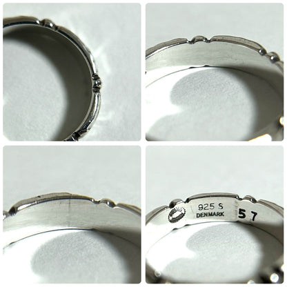 Georg Jensen Ring #57 Sterling Silver 925 Vintage Denmark US4.5 EU48 Authentic