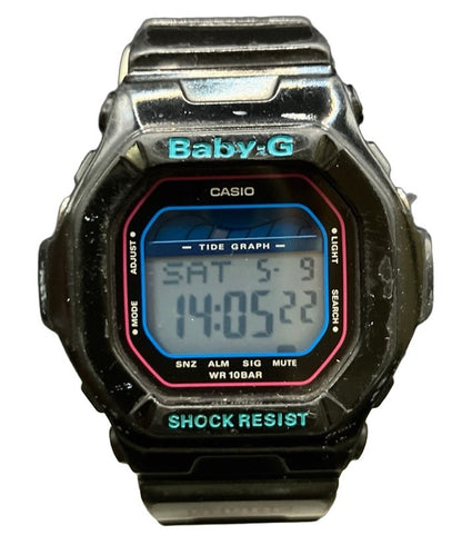 CASIO Baby-G BLX-5600 Tide Graph Digital Watch Black Resin Shock Resist Working