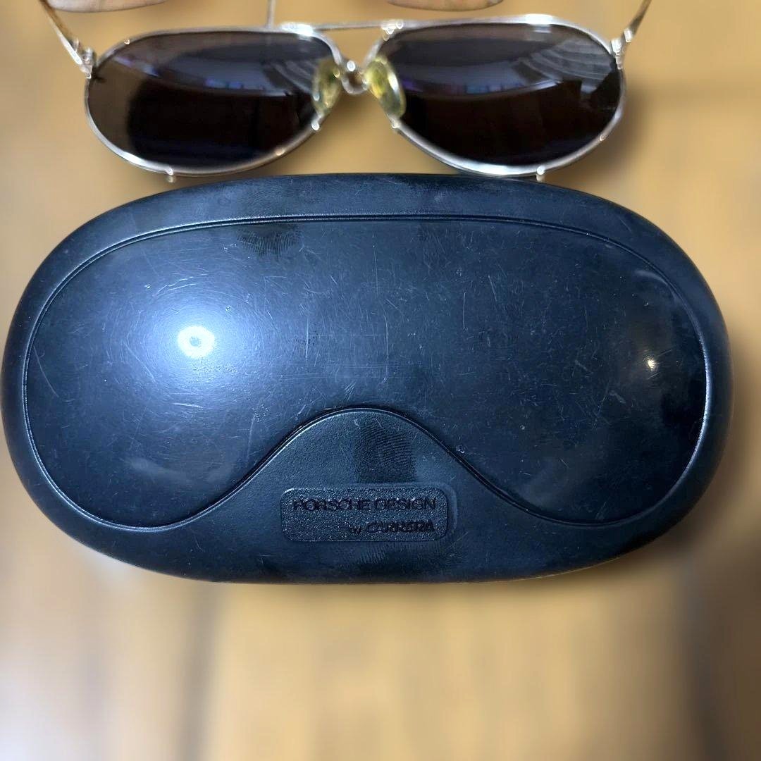 PORSCHE DESIGN by CARRERA Vintage Teardrop Aviator Sunglasses Gold Extra Lens