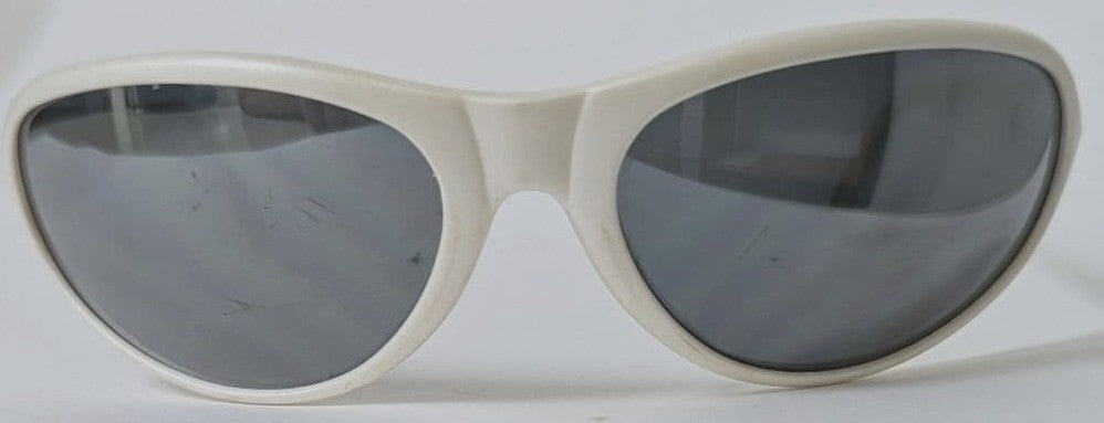 Arnette Raven Vintage Sunglasses White Frame Mirror Lens Old Logo 90s Y2K Wrap
