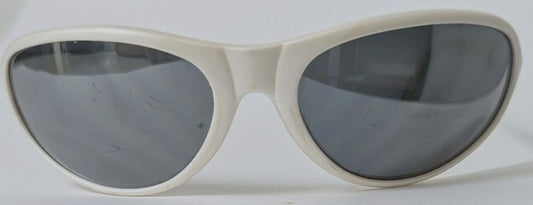 Arnette Raven Vintage Sunglasses White Frame Mirror Lens Old Logo 90s Y2K Wrap
