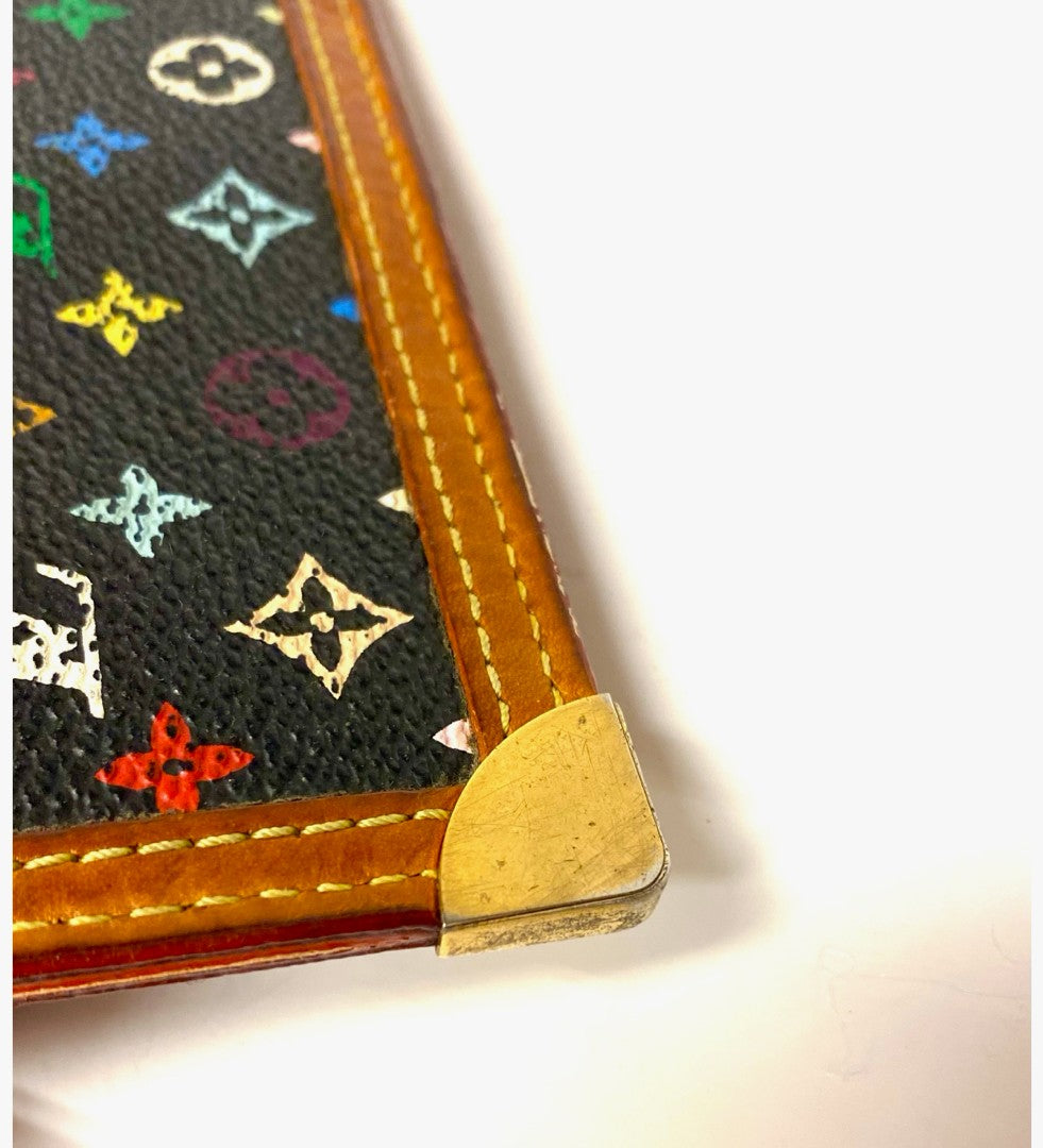 Louis Vuitton M92654 Monogram Multicolor Pochette Cles Coin Case Noir Black