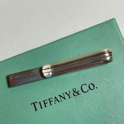 Tiffany & Co. Atlas Tie Bar Clip Sterling Silver 925 Authentic Vintage 1995