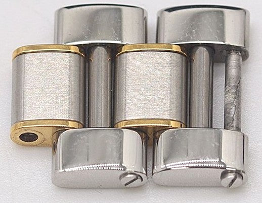 Cartier Must 21 Genuine Watch Band Link Silver Gold Two-Tone 15mm Ladies 2pcs