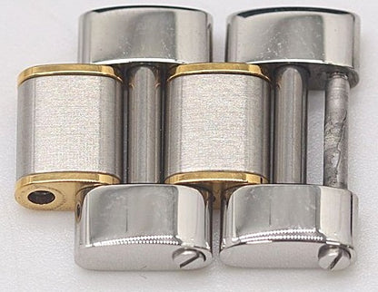 Cartier Must 21 Genuine Watch Band Link Silver Gold Two-Tone 15mm Ladies 2pcs