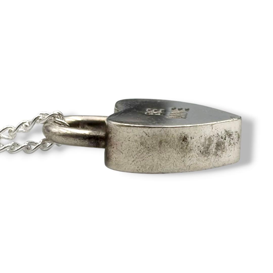 Tiffany & Co Sterling Silver 925 Be Mine Padlock Cadena Charm Necklace Top