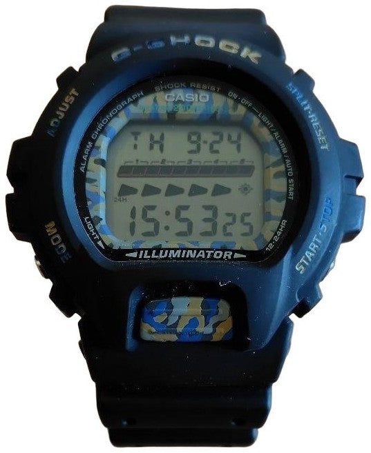 CASIO G-SHOCK DW-6600 Tribal Camouflage Mens Digital Watch Black Resin Working