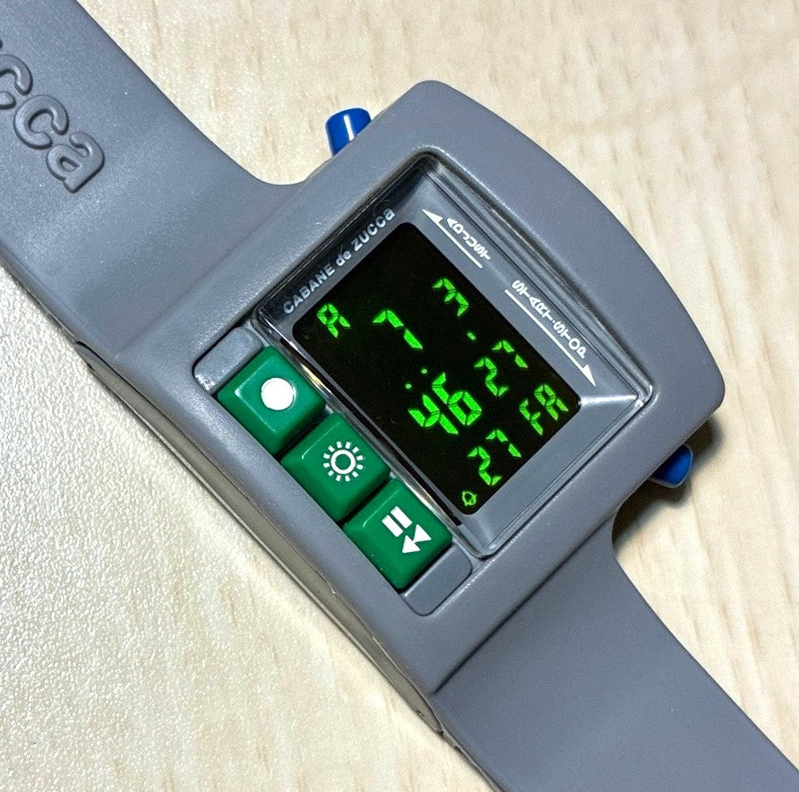 CABANE de ZUCCa CHOCOLATE Digital Watch Gray Silicone Band Unisex Japan