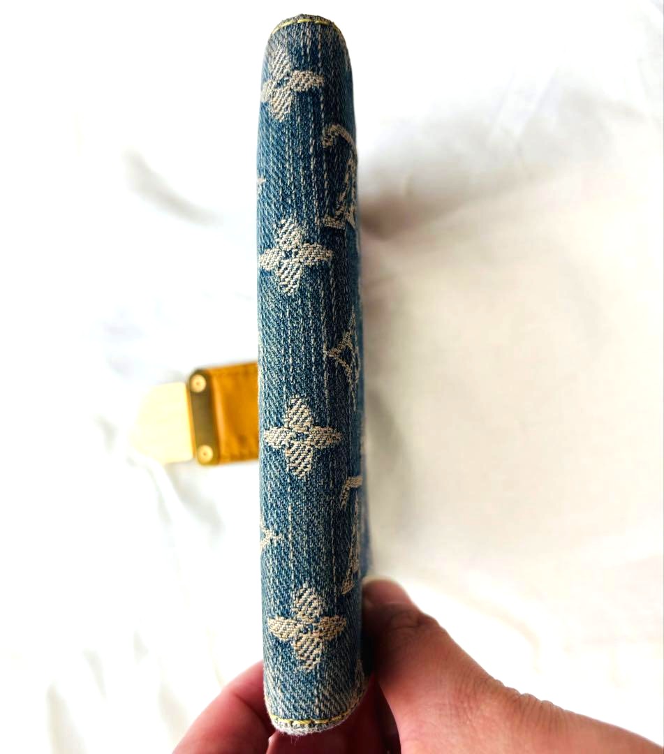 Louis Vuitton Agenda PM Monogram Denim Ring Planner Cover Blue Gold HW Spain
