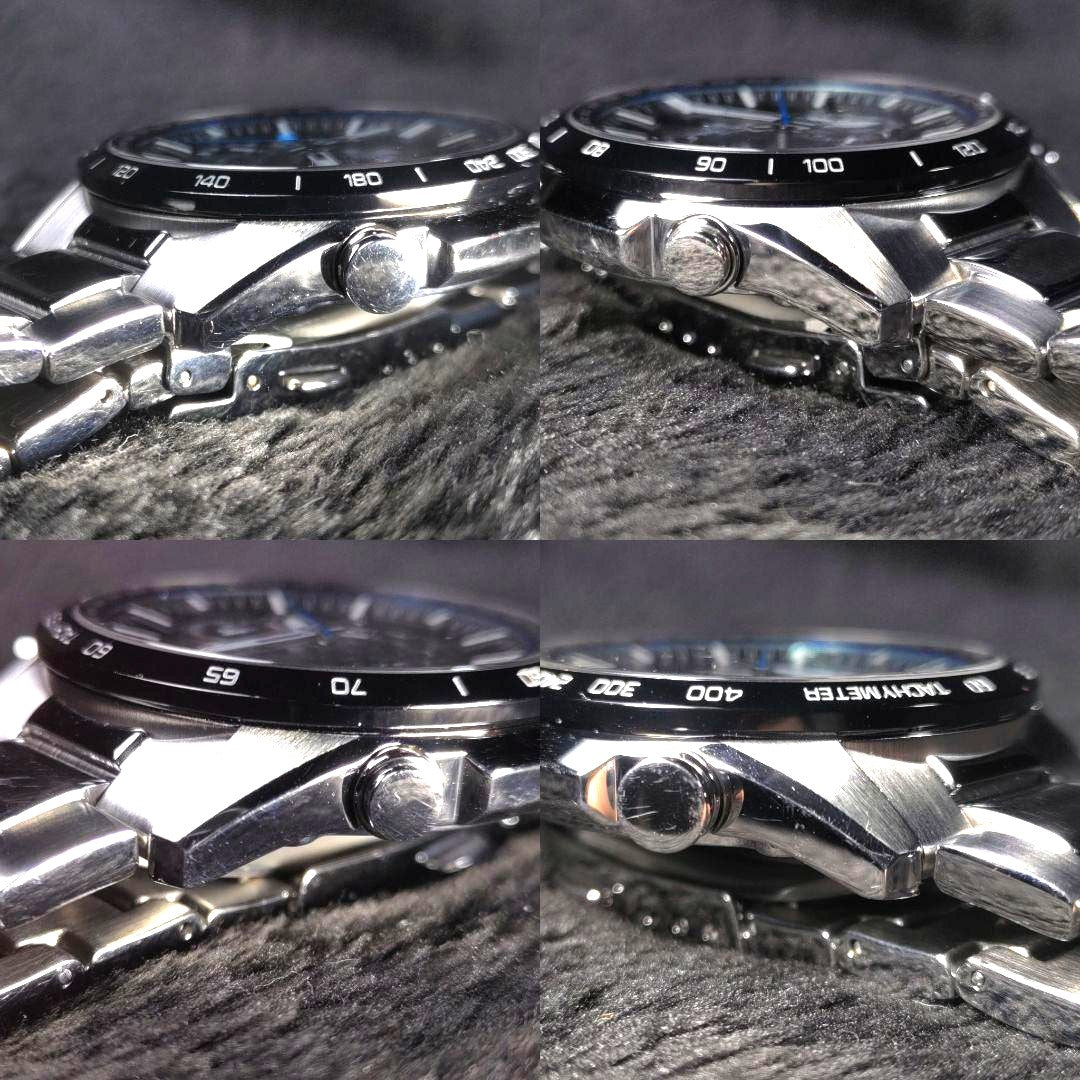 Casio Edifice EQW-T650 Solar Radio Wave Watch Black Stainless Steel 43mm Used