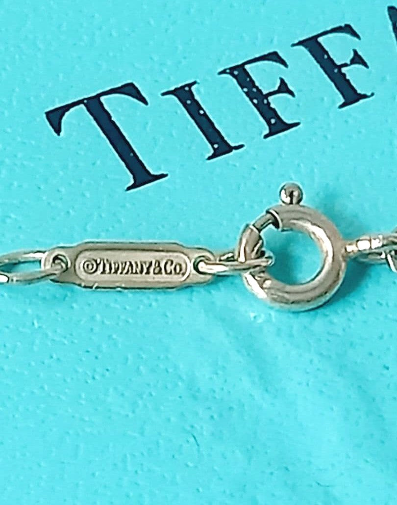 Tiffany & Co Atlas Bar Pendant Necklace Sterling Silver 925 1.9x0.2in Authentic