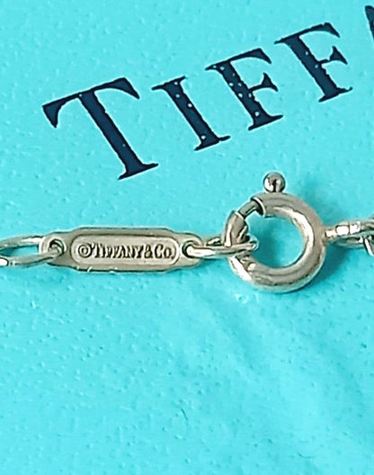 Tiffany & Co Atlas Bar Pendant Necklace Sterling Silver 925 1.9x0.2in Authentic