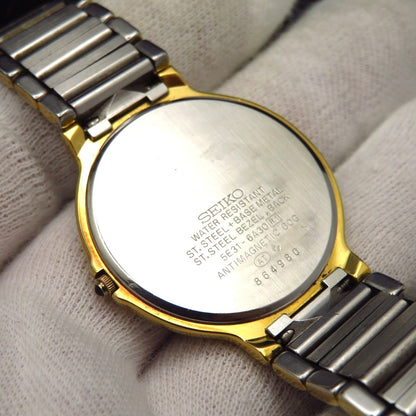 SEIKO Dolce 5E31-6A30 Quartz Watch Two-Tone Gold Silver Round 33mm Used